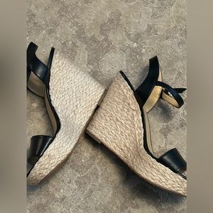 Michael Kors black espadrille wedges. Good condition